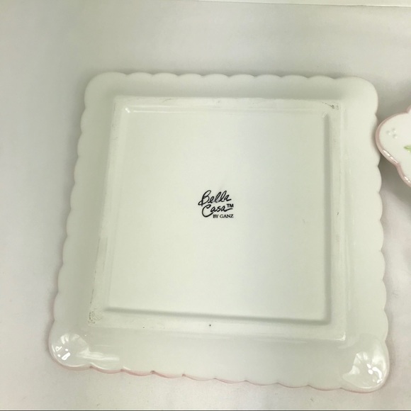 Bella Casa Set of 2 Vntg Luster Plates Square - Picture 4 of 5